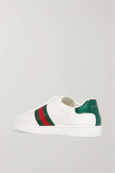 gucci snake apricot|Gucci ace watersnake trim.